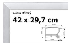 BFHM Alaska hliníkový rám 42x29,7cm A3 - stříbrný