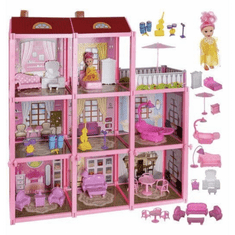 BB-Shop Plastový domeček pro panenky s panenkou a příslušenstvím