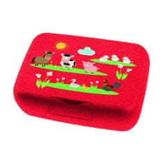 Koziol Farm Candy L svačinový dětský box / chlebníček 18x12x6,5cm červený Organic KOZIOL