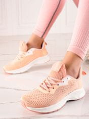 Amiatex Výborné tenisky dámské oranžové bez podpatku + Ponožky Gatta Calzino Strech, odstíny oranžové, 37