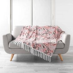 Douceur D'Interieur Přehoz na postel JARDIN, 125 x 150 cm, růžový