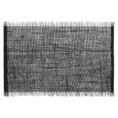 Secret de Gourme Ubrus černý s třásněmi, 45 x 30 cm