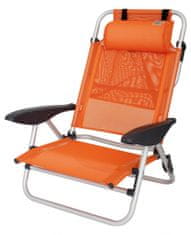 TWM Kempingová židle Mallorca 74 x 60 cm oranžová hliníková