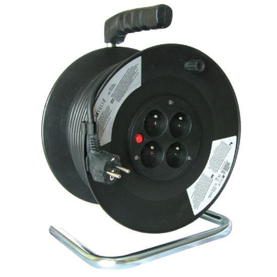 Solight prodlužovací přívod na bubnu PB02, 4 zásuvky, 50 m, 3× 1,5 mm2