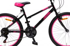Amigo Power 24palcové dívčí kolo, černo růžové