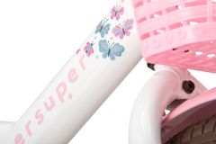 Supersuper Little Miss 18palcové dívčí kolo, bílo růžové