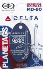 Noah přívěsek ze skutečného letadla MD-90-30 Delta Air Lines (modrá)