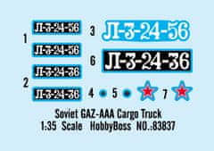Hobbyboss Hobby Boss - GAZ AAA Cargo, Rusko, Model Kit 3837, 1/35