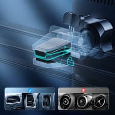 Choetech T200-F MagSafe bezdrátová nabíječka do auta 15W + autonabíječka USB / USB-C, černá