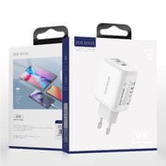 Dux Ducis C10 síťová nabíječka 2x USB 2.4A 12W, bíla