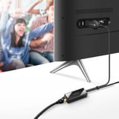 Ugreen USB externí síťový adaptér na Chromecast + kabel 1m, černý
