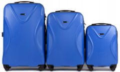 Wings Sada cestovních kufrů W58 ABS , 3kusy M,L,XL,mořská modrá