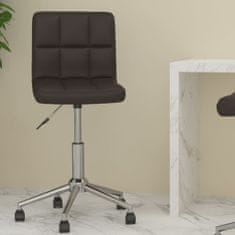 Greatstore Otočná kancelářská židle hnědá umělá kůže