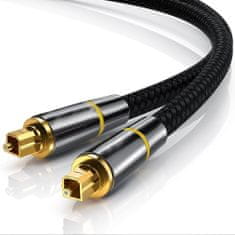 MG Fiber Toslink audio optický kabel SPDIF 5m, černý