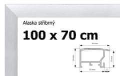BFHM Alaska hliníkový rám 100x70cm - stříbrný