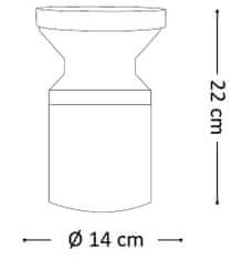 Ideal Lux Venkovní sloupkové svítidlo Ideal Lux Torre PT1 Small antracite 158891 šedé 22cm IP44