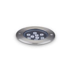 Ideal Lux LED Venkovní pozemní zápustné svítidlo Ideal Lux FLOOR D14 255682 12W 1560lm 3000K IP67 14cm ocelové