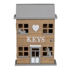 Clayre & Eef Dřevěná závěsná skříňka na klíče 29 cm