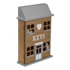 Clayre & Eef Dřevěná závěsná skříňka na klíče 29 cm