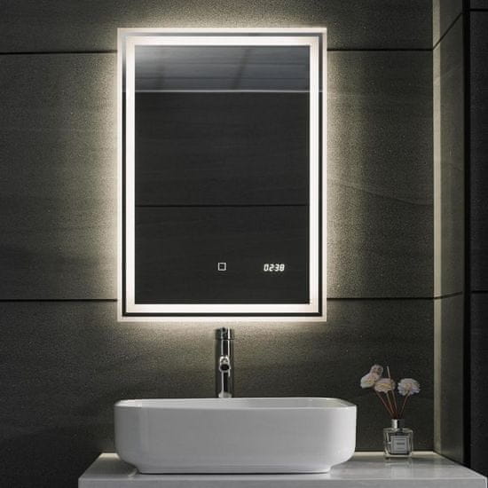 shumee Aquamarin Koupelnové zrcadlo s LED osvětlením 18 W, 50x70cm
