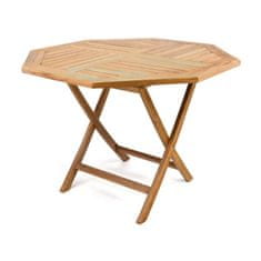 shumee Skládací zahradní stolek DIVERO z týkového dřeva