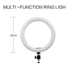 MG Selfie Ring kruhové LED světlo 10.2'' + statív 1.6m, černé