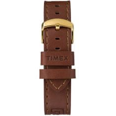 Timex Modern Originals University Collection, zlaté s koženým řemínkem