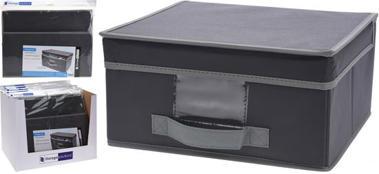 Koopman Úložný box textilní šedý 44x33x22cm