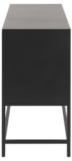 Design Scandinavia Komoda Newcastle, 125 cm, černá