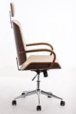 BHM Germany Kancelářská židle Dayton, ořechová / krémová
