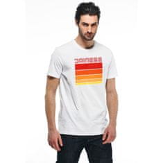 Dainese STRIPES pánské triko bílé/oranžové