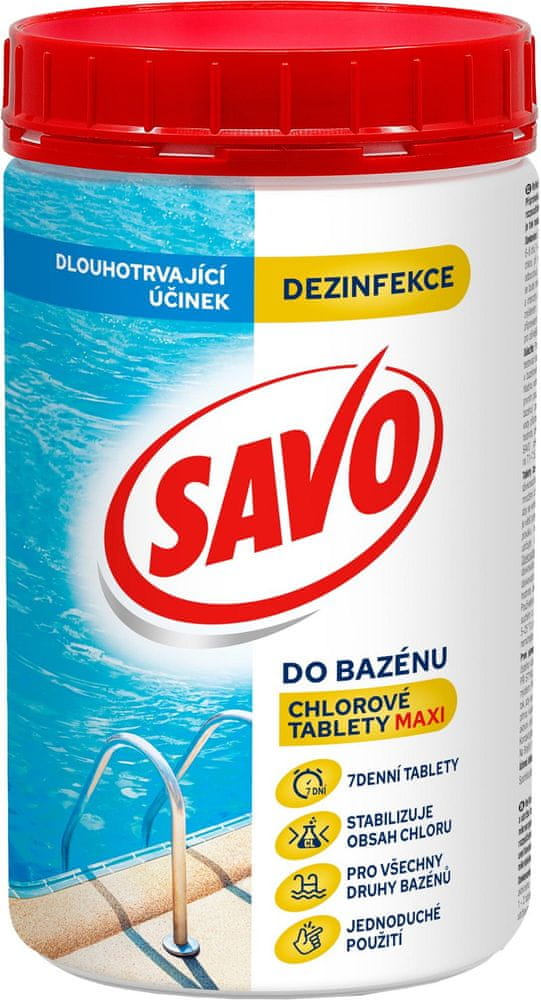 Savo bazénové tablety chlor Maxi - 1,2 kg