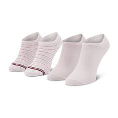 Tommy Hilfiger 100002818 Tommy Hilfiger dámské sneaker ponožky 2 páry v balení, růžová, 39-42