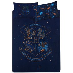 Harry Tmavě modrá HOGWART - Ložní souprava Harry Potter 200 cm x 200 cm, OEKO-TEX