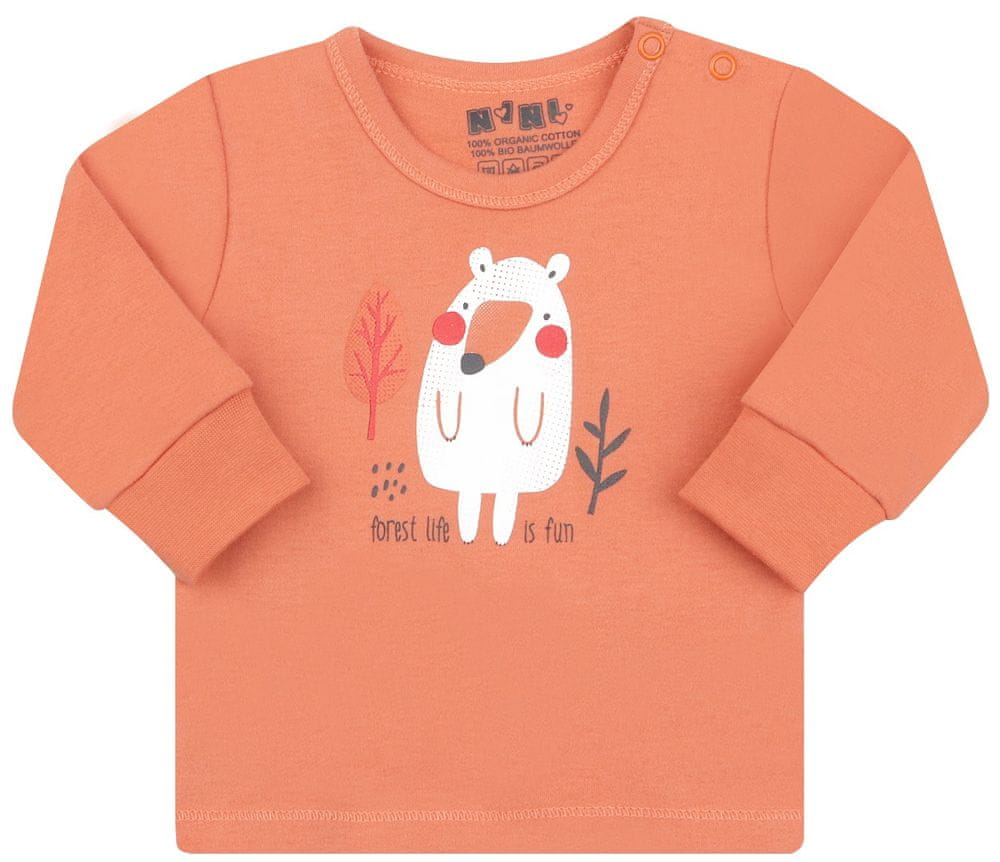 Nini dětské tričko z organické bavlny ABN-3111 oranžová 56