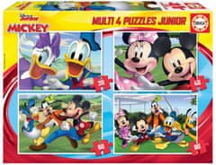 Educa Puzzle Mickey Mouse a přátelé 4v1 (20,40,60,80 dílků)