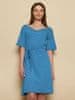 Modré pruhované šaty Tranquillo XS
