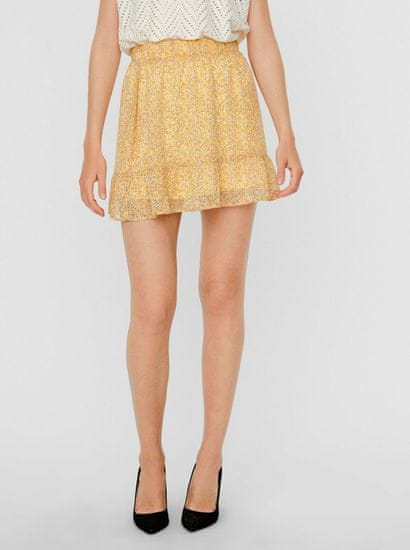 Vero Moda Žlutá vzorovaná sukně VERO MODA Lucia