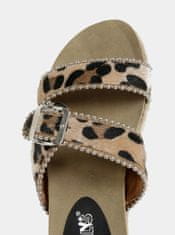 Haily´s Béžové dámské pantofle s leopardím vzorem Haily´s Leo 37