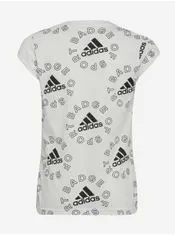 Adidas Bílé holčičí vzorované tričko adidas Performance 162
