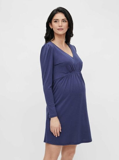 Mama.licious Modré těhotenské šaty Mama.licious Analia