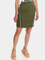 Top Secret Zelená pouzdrová sukně s lampasem TOP SECRET L