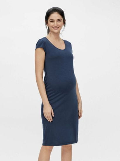 Mama.licious Modré těhotenské pouzdrové šaty Mama.licious Elnora