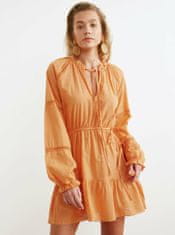 Trendyol Oranžové šaty se zavazováním Trendyol XS