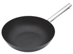 TWM Heavy Duty pánev wok 30 cm uhlíková černá / stříbrná