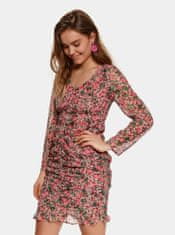 Top Secret Růžové květované pouzdrové šaty TOP SECRET L