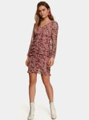 Top Secret Růžové květované pouzdrové šaty TOP SECRET L