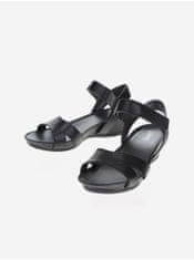 Camper Černé dámské kožené sandály na klínku Camper 36