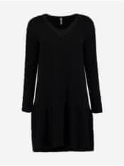 Haily´s Černé svetrové šaty s krajkou Hailys Lacy L
