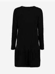 Haily´s Černé svetrové šaty s krajkou Hailys Lacy L